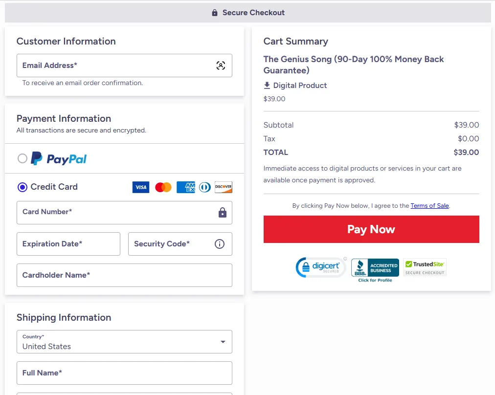 The Genius Song Order Page